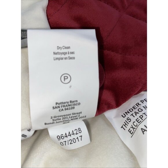 Pottery Barn Velvet Tree Skirt Christmas Quilted Monogram The Myers 60 inches - Picture 8 of 16